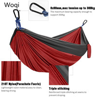 Woqi – hamac de parachute simple et Double de haute qualité, sac à dos en plein air, survie ou voyage, hamac de camping