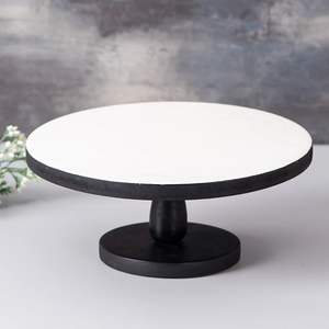 Support à gâteau en bois fait main, écologique, compatible lave-vaisselle, pour la présentation de desserts, la décoration de table et la présentation en boulangerie - Product Image 2