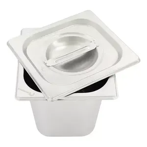 Inserto Acero Inoxidable 1/6 15 cm Con Tapa Shorbull - Product Image 2