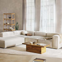 Neu eingetroffen: Luxuriöses Sofa-Set für Wohnzimmer, Hotel oder Villa – Weißes Stoffsofa mit Schwammfüllung, modern, minimalistisch, modular kombinierbar