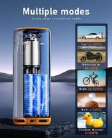 150psi Portable Dual Cylinder Electric Air Compressor Pump with Digital Pressure Gauge ABS Plastic Car Tire Ball Tyre Inflator