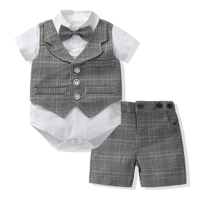 Conjunto de Ropa de Bebé de Alta Calidad para Caballero, Chaleco Gary, Traje, Gorro, Conjuntos de Ropa para Bebé Recién Nacido - Product Image 3