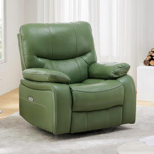 Fauteuil inclinable en cuir moderne de luxe, pivotant et à bascule, pour cinéma, 1 place, canapé inclinable individuel pour salon - Product Image 1