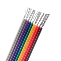 UL21311 câble arc-en-ciel ruban de cuivre étamé sans halogène à faible fumée câble plat flexible fil électrique 10 broches