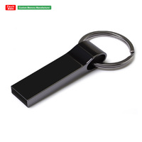 Flashdisk USB Logam Custom Logo Gratis 1GB 2GB 4GB 8GB 16GB Pen Drive Bisnis Memory Stick USB Kreatif Clé USB Drive