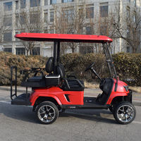 Voiturette de golf électrique 4 places à batterie lithium, prix direct usine, populaire pour le transport sur les terrains de golf, les centres de villégiature et les villas