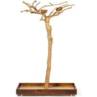 Perchoir pour oiseaux en bois de café écologique, support artisanal pour perroquets pour le jeu, l'entraînement et l'exposition, accessoires pour animaux de compagnie, fournitures pour animaux de compagnie en gros