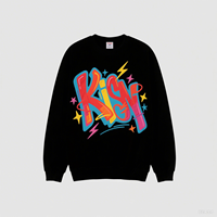 Sweat-shirt pour homme personnalisé avec logo, 285 grammes, col rond en molleton, motif uni, impression numérique, automne