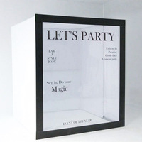 Boîte à magazines Vogue en PVC ou en métal, accessoires pour événements, décoration personnalisée pour mariage, photomaton, toile de fond, boîte photo Vogue