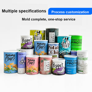 Boîtes cylindriques en aluminium alimentaire personnalisées, tubes en papier pour aliments pour animaux de compagnie, sucre, bonbons, biscuits, fabriqués en carton - Product Image 6