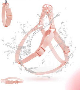 Waterproof PVC Step In <b>Dog</b> <b>Harness</b> Luxury Fashion <b>No</b> <b>Pull</b> Adjustable Designer Custom Pet <b>Harness</b> Collar Leash Set - Product Image 3