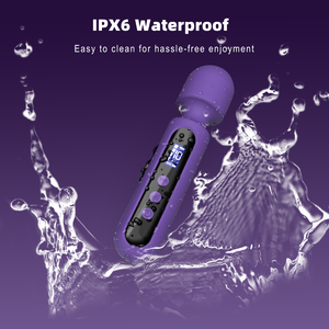 Alat pijat pasangan wanita, layar LCD 10 pola 4 kecepatan tongkat pemijat vagina stimulasi putting klitoris g-spot AV Vibrator - Product Image 6