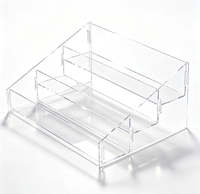 Présentoir à parfums à étages en acrylique – Organisateur de bureau transparent pour flacons de parfum, cosmétiques, vente au détail et coiffeuse