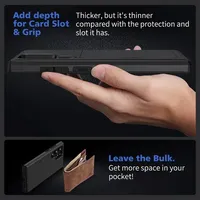 Pour Samsung pour Galaxy S25 S24 S23 S22 S21 Ultra FE A55 A35 A15 5G Slim Dual Heavy Protective Wallet Cover Hidden Card Slot