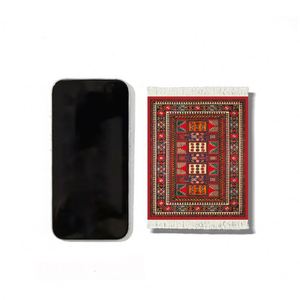 Ensemble de 4 dessous-de-verre en tissu tapis, design oriental, en caoutchouc 3mm, écologiques - Product Image 3