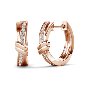 Luxe Daisini Oorringen Verfraaid Met <span class=keywords><strong>Swarovski</strong></span> Kristallen Vrouwen Sterling Zilver 925 Sieraden <span class=keywords><strong>18K</strong></span> Verguld Accessoire - Product Image 5