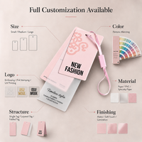 Ensemble de cartes de remerciement personnalisées en papier avec étiquette suspendue, encre écologique anti-contrefaçon, couleurs personnalisées pour vêtements, chaussures, chaussettes - Qualité d'impression stable