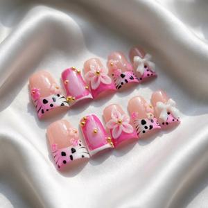 <span class=keywords><strong>Uñas</strong></span> Acrílicas Hechas a Mano, <span class=keywords><strong>Cortas</strong></span>, Estilo Y2K, Forma de Pico de Pato, para Baile de Graduación, <span class=keywords><strong>Uñas</strong></span> Postizas de Lujo Personalizadas, Venta al Por Mayor - Product Image 5