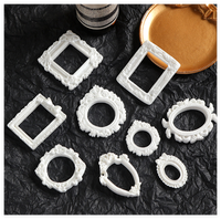 Kit d'artisanat en résine artistique blanche, style baroque européen, petit et mignon, pour cadre photo, pendentif, breloque de poupée, pour bijoux, coques de téléphone et photographie