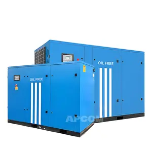 APCOM Low noise high pressure Oil-free air compressor Oilfreeaircompressor 7000L 8000L 9000L screw oil free air compressor