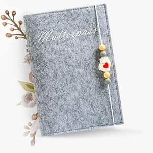 Germany vendita calda custom feltro beige mutterpass pelle famiglia viaggio donne madre porta passaporto portafogli per foto ad ultrasuoni - Product Image 1