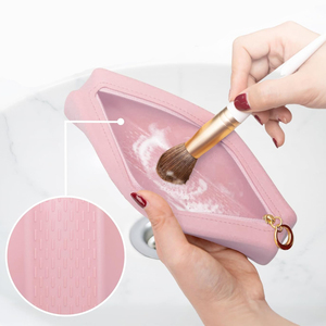 Eco-Friendly <b>Travel</b> <b>Brush</b> <b>Makeup</b> Silicone Bag Silicone Mini <b>Makeup</b> Bag Portable Waterproof <b>Travel</b> Zipper Pouch for Women - Product Image 4