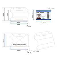 Porte-badge rigide horizontal en ABS, durable, avec fente latérale pour carte, par le fabricant chinois, en gros, OEM, ODM