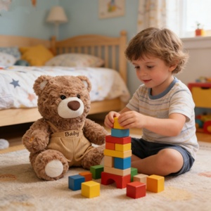 Jouets en peluche robot intelligents CuriPal avec <span class=keywords><strong>texte</strong></span> personnalisé, activés par le toucher, parlants et musicaux, taille personnalisable pour enfants - Product Image 3