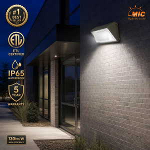 Lámpara de Pared <span class=keywords><strong>LED</strong></span> para Exteriores con Certificación ETL, IP65 Impermeable, 130lm/W, Moderna, Comercial, para Edificios, Garajes y Patios - Product Image 1
