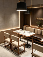 Canapés de style rétro personnalisés pour café commercial, pâtisserie, snack-bar ; Ensembles table et chaises pour restaurant, dessus de table en marbre