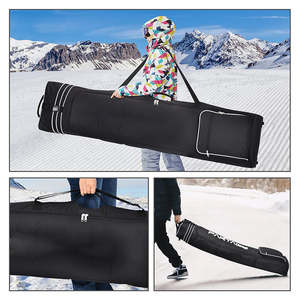 Sac de snowboard OEM étanche en polyester avec fermeture à crochet et roulettes pour 2+ planches, bottes et équipement de ski/snowboard - Product Image 6