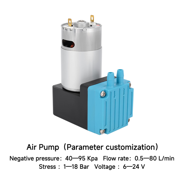 HCKG Cost Effective 75/80 Kpa Customized Micro Diaphragm Pump Mini Brush Motor Small Negative Pressure Suction Vacuum Air Pump