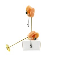 Présentoir à boucles d'oreilles fait main style piercing, support blanc pour boucles d'oreilles clous, présentoir à bijoux, support pour pendentifs et boucles d'oreilles