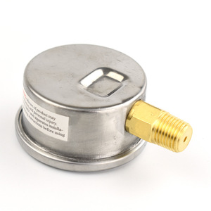 Manómetro Radial YN-40 50 60 Lleno de Aceite, Carcasa de Acero Inoxidable, Manómetro de Presión de Aire de 1.0Mpa, Conexión de Rosca Externa - Product Image 1