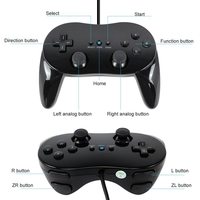 Contrôleur de jeu filaire classique pour manette de jeu à distance Pro Joypad Wii Joystick Compatible Nintend Wii/Wii U