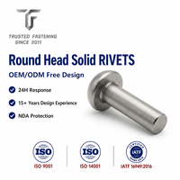 Rivets en acier TianFang à tête basse et tige courte, rivets pleins à tête ronde pour travaux de tôlerie, profil encastré pour travaux de panneaux