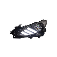 Ensemble de phares LED automatiques Mazda 3 Axela 2014-2016 style Mustang, triple DRL, projecteur, clignotant séquentiel