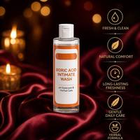 Gel Nettoyant Intime Antibactérien à l'Acide Borique 150ml pH Équilibré aux Herbes Fraîches Nettoyant Féminin Hypoallergénique Sans Savon