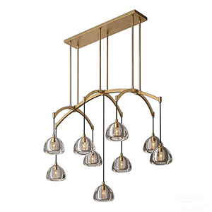 โคมไฟคริสตัล LED สไตล์โมเดิร์นสุดหรูสำหรับบ้าน โรงแรม ล็อบบี้ และห้องรับประทานอาหาร - Product Image 1