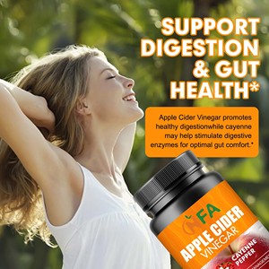 Cápsulas de Vinagre de Sidra de Manzana OEM con Extracto de Pimienta de Cayena, Favorecen la Salud Digestiva, Control de Peso, Cápsulas Adelgazantes - Product Image 3