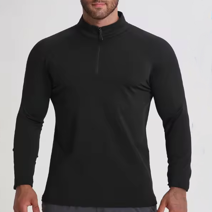 Zip-up Gym T-Shirt