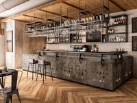 Restaurant Design d'intérieur Hôtel Bar Comptoir Lounge Bar Design 3D Mobilier industriel