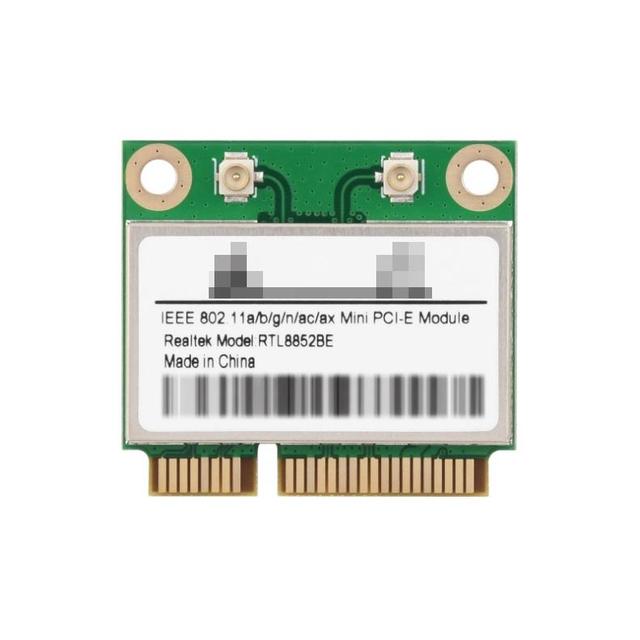 Wireless MINIPCIE RTL8852BE NIC, Gigabit Dual-Band Wi-Fi 6, 802.11AX Standard