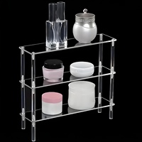 Étagère de présentation en acrylique transparente sur mesure de 30 cm de large à 3 niveaux pour flacon de parfum, comptoir de boutique, présentoir en acrylique détachable