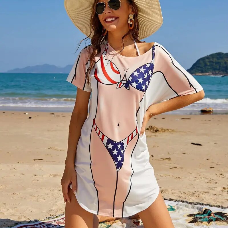 In Stock Bikini Cover Up T Shirt Customizable Color Options | Alibaba.com