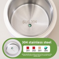 Nouvelle boîte à lunch isotherme en acier inoxydable 304, dégradé, 1,2 L, avec couvercle en PP, double couche, pour les employés de bureau et les étudiants, portable