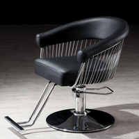 Chaise de coiffure inclinable en similicuir rose tufté, base dorée, réglable en hauteur, rotation à 360 degrés – Meilleure vente