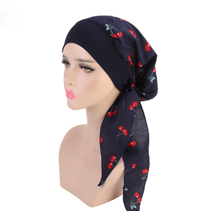 Bonnet de chimiothérapie élégant et doux en gros avec foulards soyeux pour femmes atteintes de cancer, perte de cheveux, bonnet de sommeil - Product Image 4