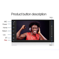 Radio con GPS para coche, reproductor multimedia con vídeo, 2 din, 7 pulgadas, universal, DVD, BT, para Toyota, con FM, USB, AUX, RDS