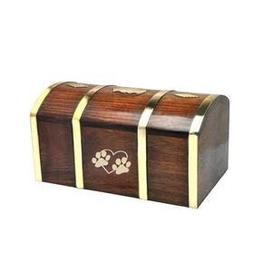 Elegant Western Style Unique Wooden Cremation <b>Pet</b> <b>Urn</b> Keepsake Brown Wooden <b>Pet</b> Memorial Ashes <b>Urn</b> Wholesale - Product Image 1